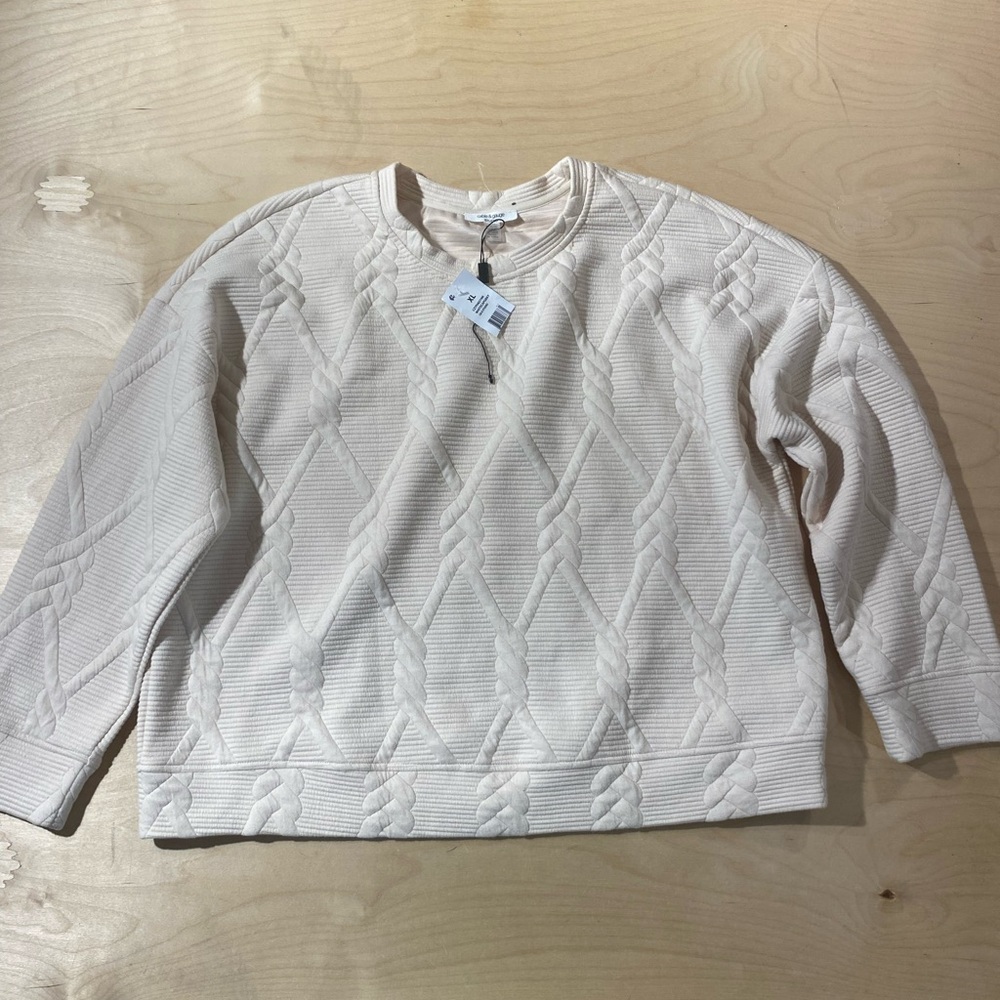 Cable & Gauge Off-White Textured Top XL (DQ)